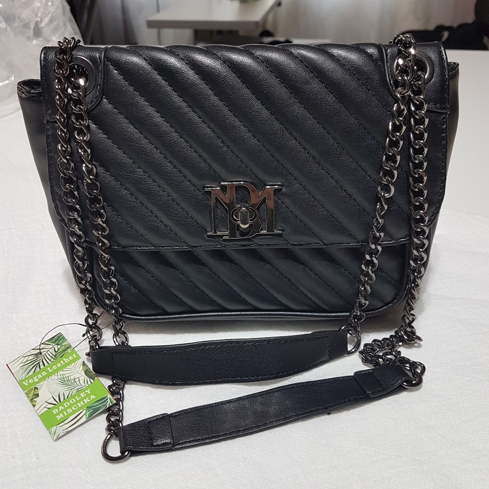 Badgley Mischka Quilted Vegan Leather Purse